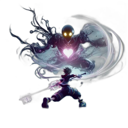 robot, mask, sword, concept art, fantasy art, pixel art, comic book art, outer space transparent PNG cut-out