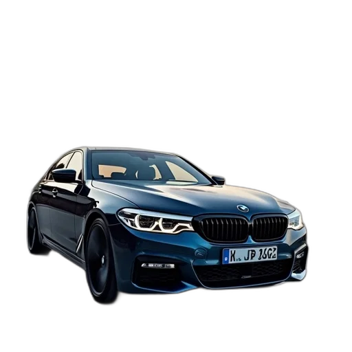 car, 3d render, photorealistic, new, bmw, 530i, 530d transparent PNG cut-out