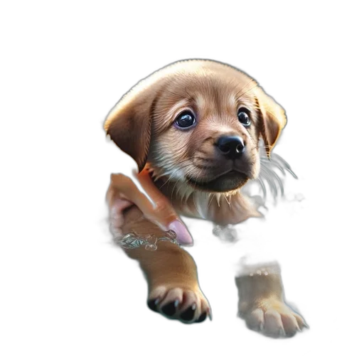 staff, animal, creature, photorealistic, 3d render, concept art, pixel art, golden-eyed transparent PNG cut-out