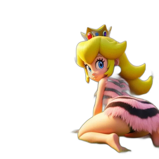 crown, dress, animal, creature, 3d render, concept art, pixel art, fantasy art transparent PNG cut-out