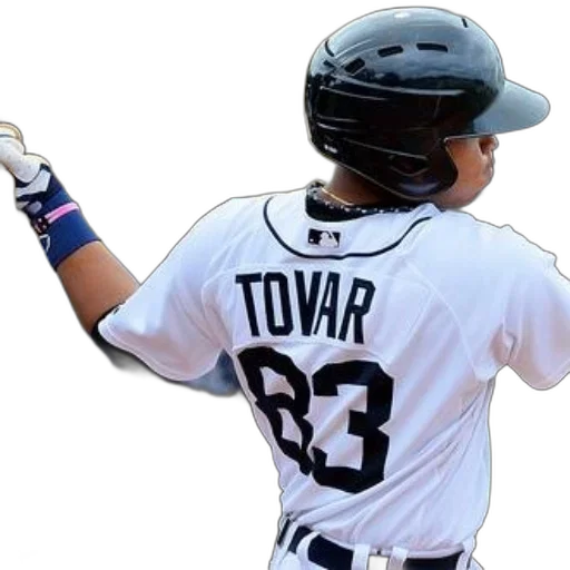 baseball, player, named, tovar, holding, bat, wearing, white transparent PNG cut-out