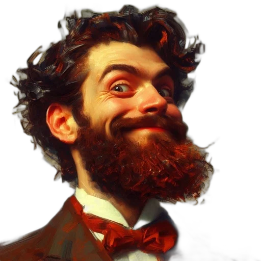 face, staff, photorealistic, oil painting, concept art, fantasy art, red, man transparent PNG cut-out