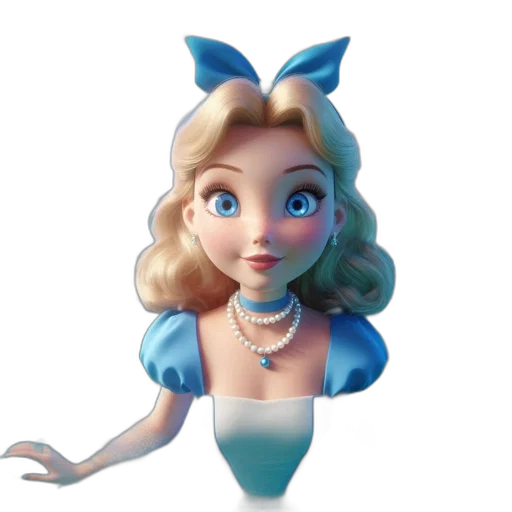 dress, crown, jewelry, staff, 3d render, concept art, cartoon, photorealistic transparent PNG cut-out