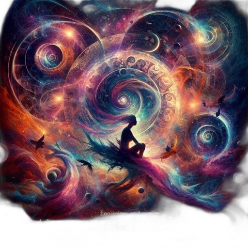 fantasy art, concept art, watercolor, comic book art, outer space, fire, underwater, ethereal transparent PNG cut-out