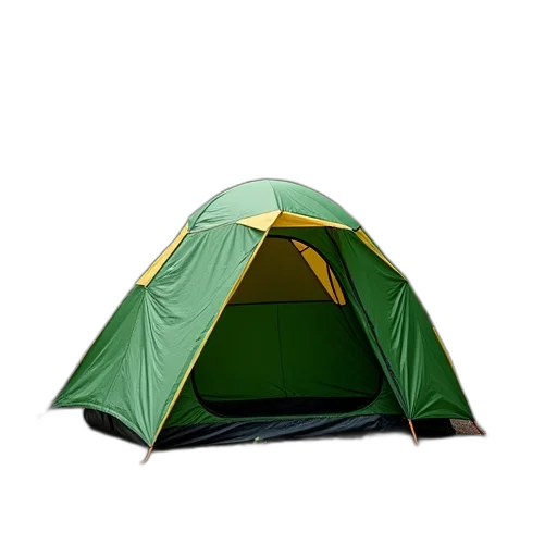umbrella, 3d render, green, tent, pitched, forest, clearing, dirt transparent PNG cut-out
