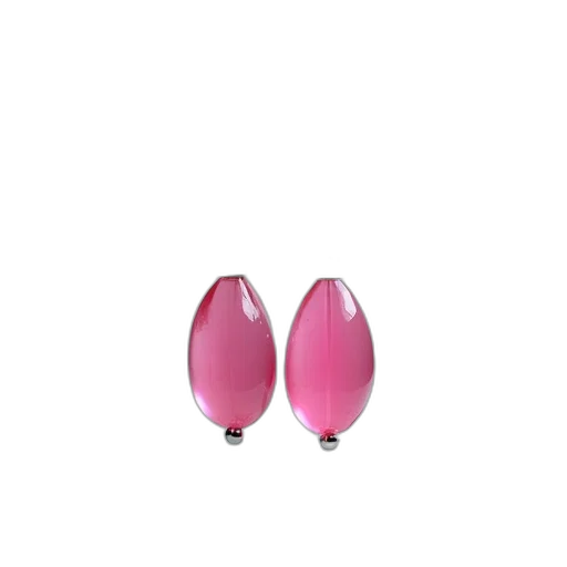 jewelry, shoes, furniture, 3d render, pair, earrings, pink, beads transparent PNG cut-out