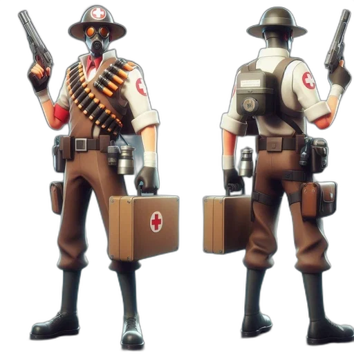 staff, concept art, 3d render, fantasy art, pixel art, 3d-rendered, medic-themed, character transparent PNG cut-out