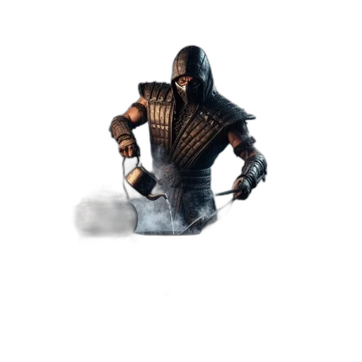 weapon, sword, robot, mask, concept art, fantasy art, 3d render, pixel art transparent PNG cut-out