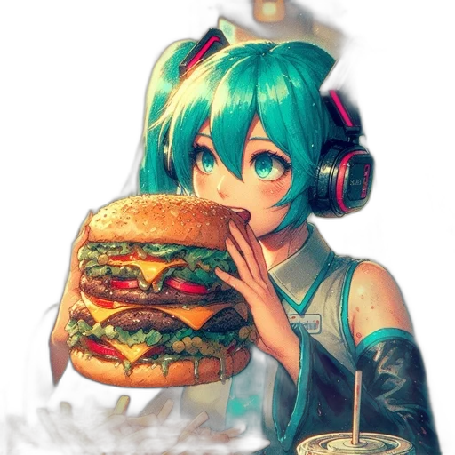 food, dress, robot, weapon, pixel art, vaporwave, anime, concept art transparent PNG cut-out