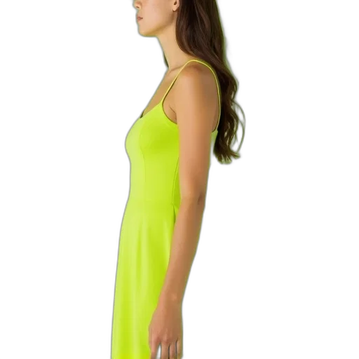dress, staff, green, neon transparent PNG cut-out