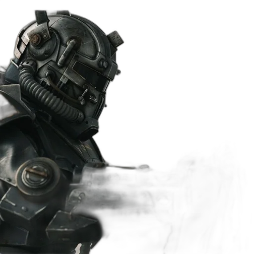 robot, mask, face, weapon, concept art, photorealistic, cyberpunk, fantasy art transparent PNG cut-out
