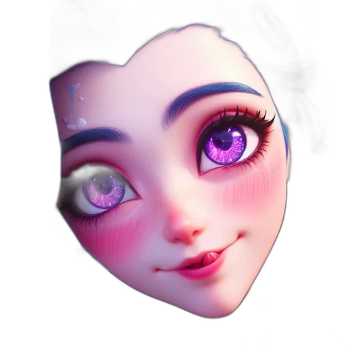 face, mask, robot, creature, vaporwave, anime, fantasy art, 3d render transparent PNG cut-out