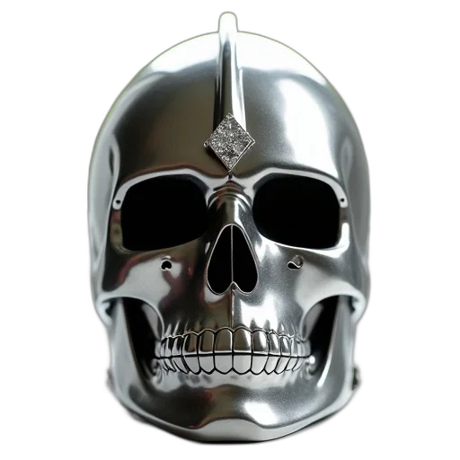 mask, crown, jewelry, face, 3d render, photorealistic, concept art, silver transparent PNG cut-out