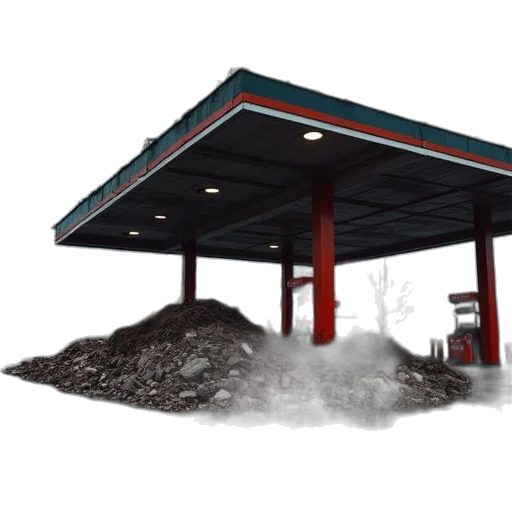 building, car, umbrella, photorealistic, 3d render, concept art, fog, roof transparent PNG cut-out