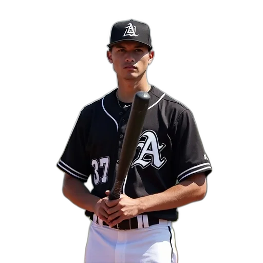 staff, weapon, baseball, player, standing, field, holding, bat transparent PNG cut-out