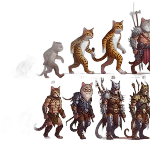 concept art, fantasy art, pixel art, 3d render, earth tones, image, illustrates, evolution transparent PNG cut-out