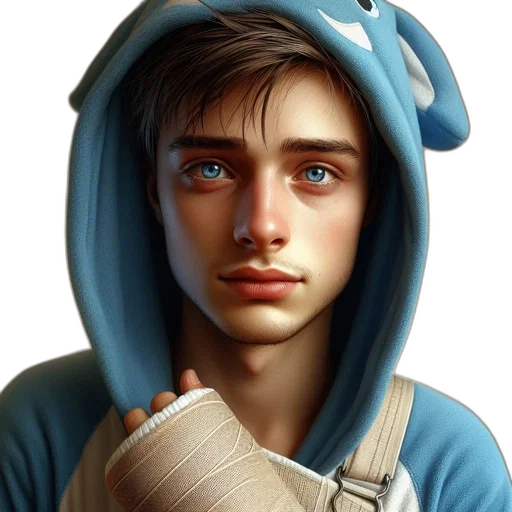 face, robot, jacket, photorealistic, concept art, fantasy art, 3d render, forest transparent PNG cut-out