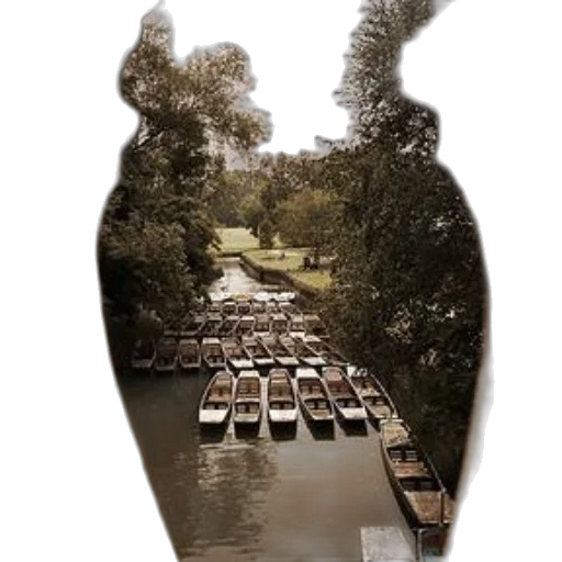 car, photorealistic, concept art, serene, view, river, lined, boats transparent PNG cut-out