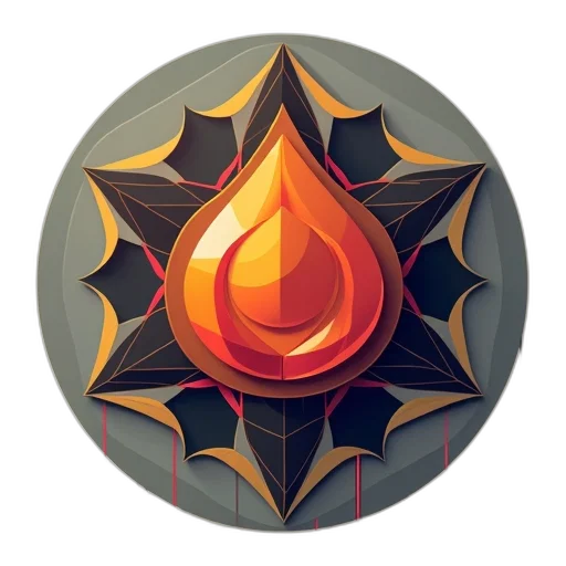 fantasy art, concept art, pixel art, 3d render, fire, adobe, icon, stylized transparent PNG cut-out
