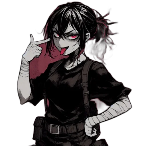 staff, weapon, jacket, pixel art, concept art, anime, cartoon, dark transparent PNG cut-out