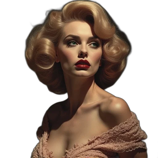 hair, face, dress, crown transparent PNG cut-out