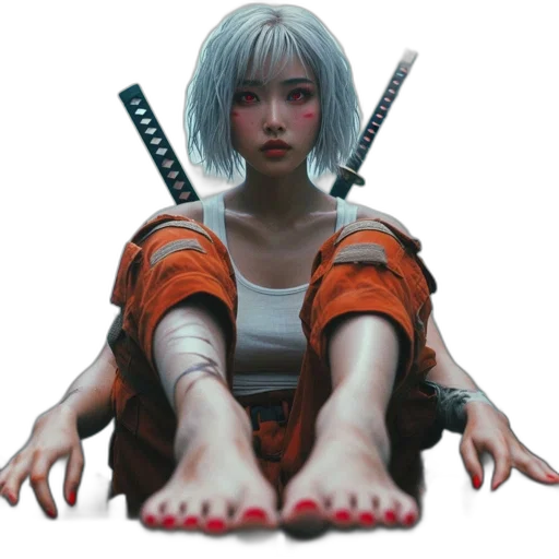weapon, robot, creature, face, concept art, cyberpunk, 3d render, photorealistic transparent PNG cut-out
