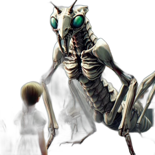 creature, robot, animal, mask, concept art, fantasy art, pixel art, 3d render transparent PNG cut-out