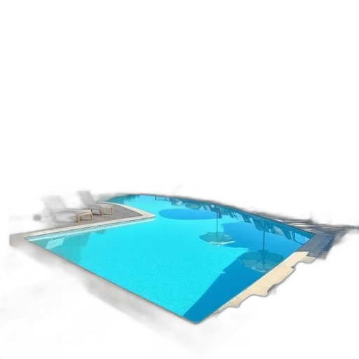 building, 3d render, concept art, photorealistic, vaporwave, underwater, blue, serene transparent PNG cut-out