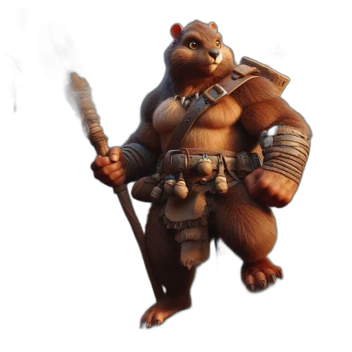 staff, animal, weapon, creature, concept art, fantasy art, 3d render, photorealistic transparent PNG cut-out