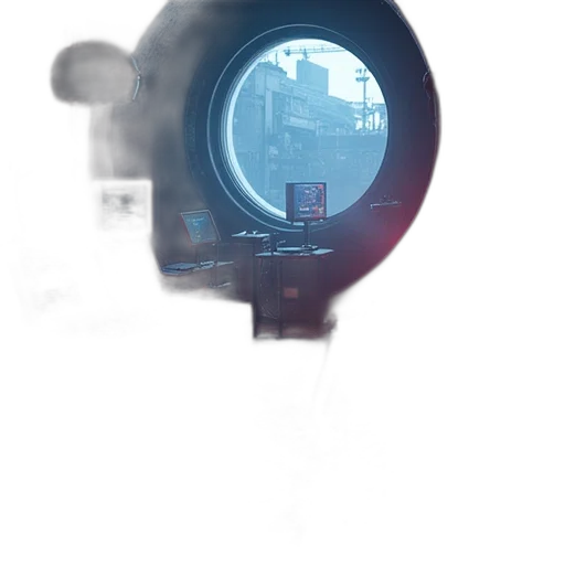 weapon, robot, face, staff transparent PNG cut-out