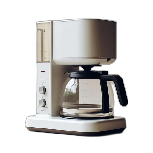 robot, weapon, food, 3d render, modern, coffee, maker, white transparent PNG cut-out