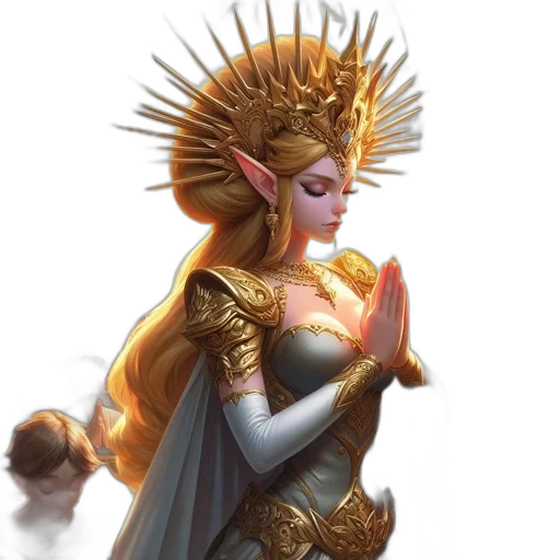 crown, jewelry, fantasy art, concept art, 3d render, photorealistic, golden, elf-eared transparent PNG cut-out
