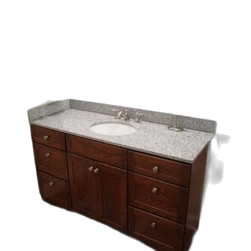furniture, crown, 3d render, earth tones, bathroom, vanity, granite, countertop transparent PNG cut-out