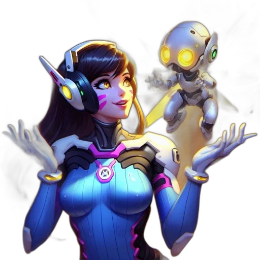 robot, staff, jewelry, concept art, fantasy art, pixel art, comic book art, outer space transparent PNG cut-out