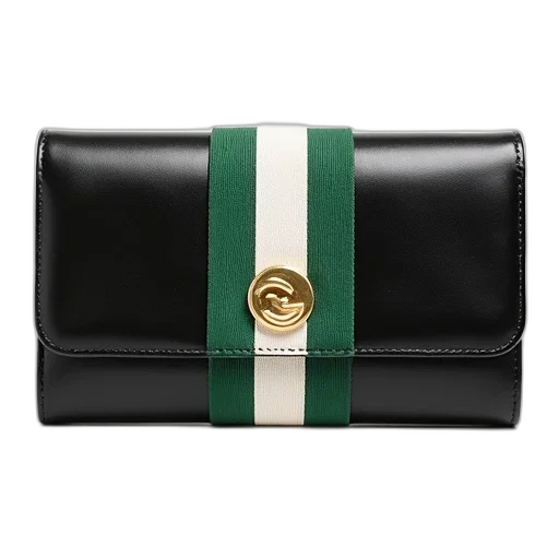 green, black, white, gucci, wallet, stripe, pattern transparent PNG cut-out