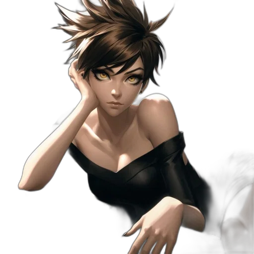 face, dress, hair, mask, concept art, comic book art, fantasy art, photorealistic transparent PNG cut-out