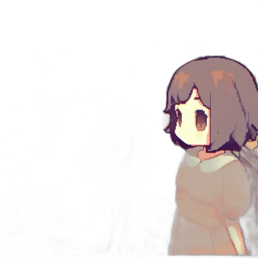 robot, dress, creature, face, pixel art, anime, watercolor, concept art transparent PNG cut-out