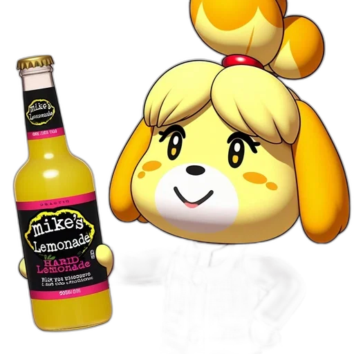 bottle, animal, food, staff, pixel art, concept art, anime, 3d render transparent PNG cut-out