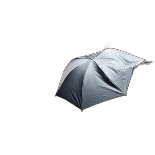 umbrella, hat, jacket, staff, 3d render, photorealistic, gray, propped transparent PNG cut-out