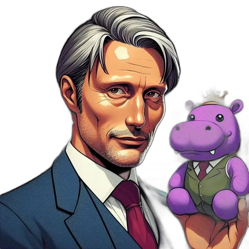 animal, face, staff, dragon, concept art, pixel art, cartoon, comic book art transparent PNG cut-out
