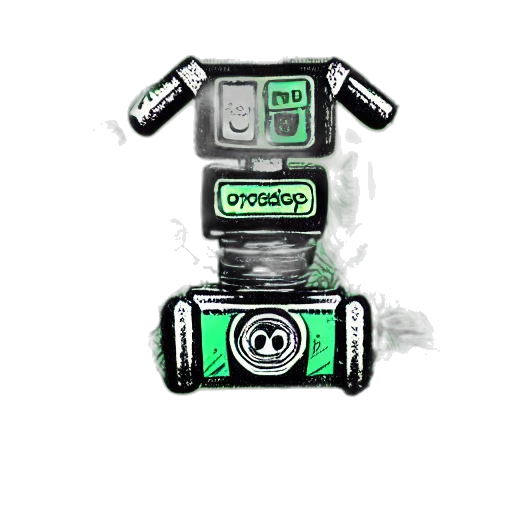 robot, staff, weapon, creature transparent PNG cut-out