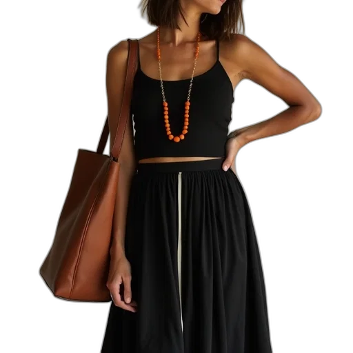 dress, jewelry, dark, monochrome, earth tones, neon, woman, standing transparent PNG cut-out