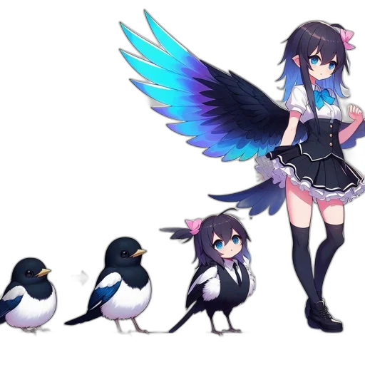 staff, animal, concept art, anime, pixel art, fantasy art, dark, monochrome transparent PNG cut-out