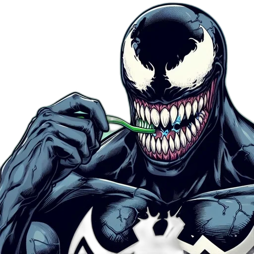 mask, face, comic book art, concept art, venom, marvel, comics, villain transparent PNG cut-out