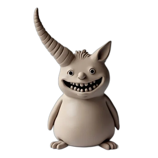 creature, animal, dragon, mask, 3d render, concept art, clay, sculpture transparent PNG cut-out