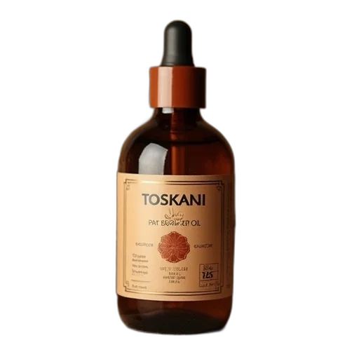 bottle, toskani, pat, burner, oil, brown, cap, label transparent PNG cut-out