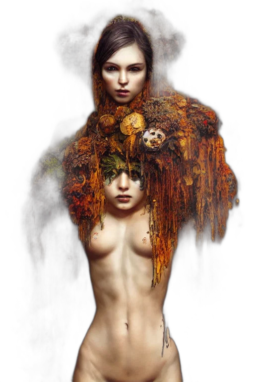 hair, mask, crown, creature transparent PNG cut-out