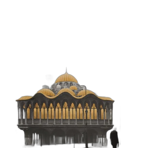 building, umbrella, furniture, crown, concept art, 3d render, pixel art, watercolor transparent PNG cut-out