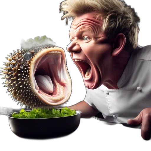 food, creature, hair, animal, photorealistic, 3d render, concept art, surreal transparent PNG cut-out