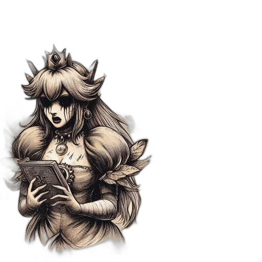 crown, mask, hair, staff, fantasy art, concept art, watercolor, pixel art transparent PNG cut-out